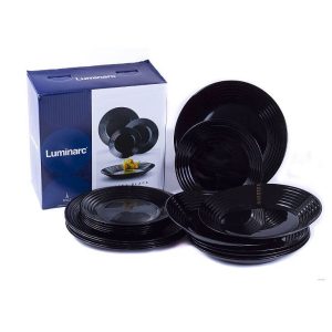 Set serviciu masa portelan 19bucati Harena negru