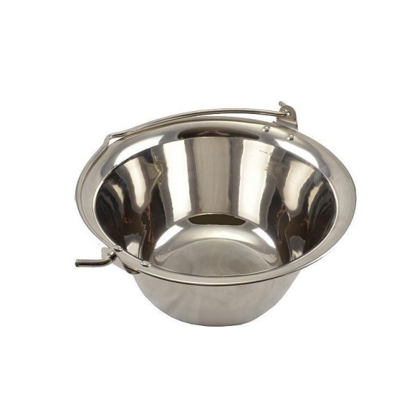 Set ceaun inox 15lit. tip gros cu suport 1,2m si lingura de lemn 40cm - imagine 2