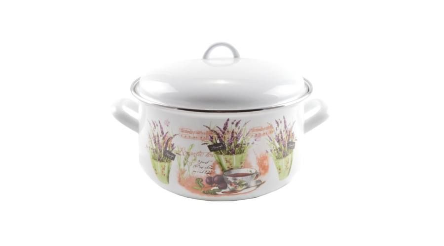 Cratita emailata cu capac 22cm  4,8l