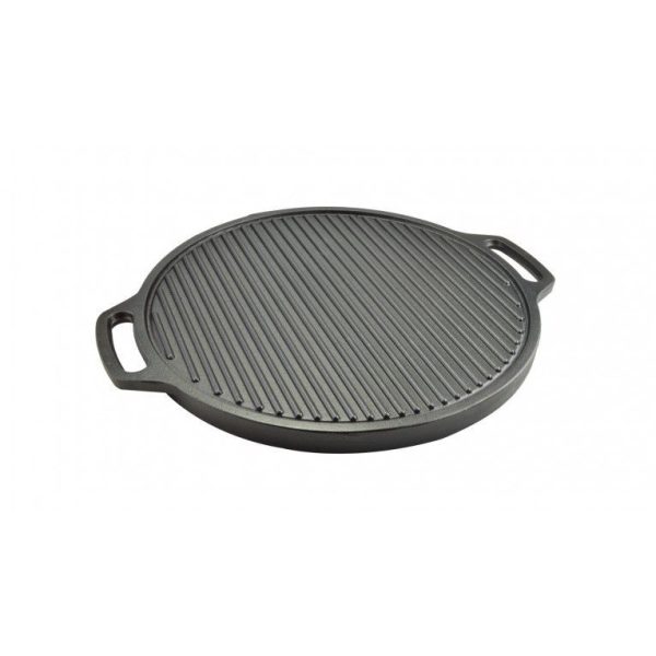 Plita fonta cu manere-2 fete 44.5cm-rotund