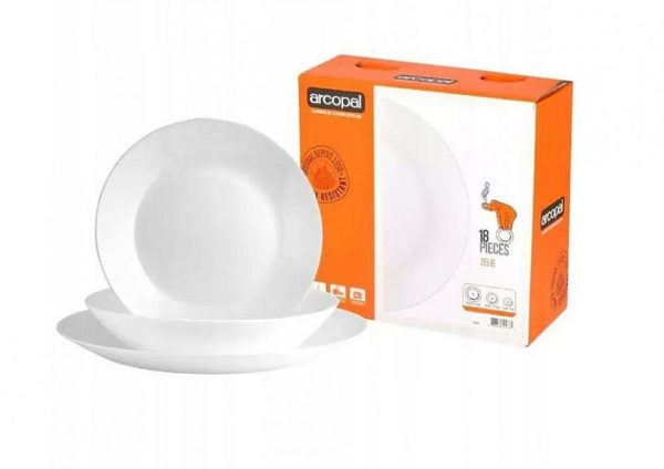 Set serviciu de masa 18 piese Zelie White - imagine 2