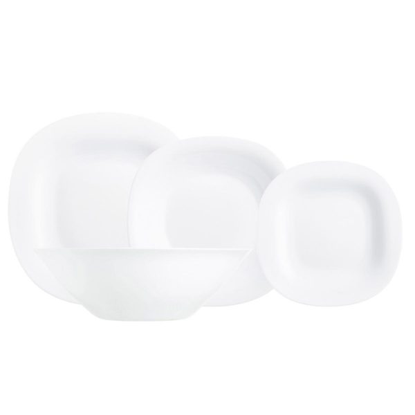 Set serviciu de masa Luminarc Carine 19 piese Alb Resigilat - imagine 2