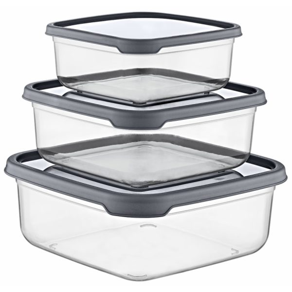 Set cutie alimentara patrat 3buc