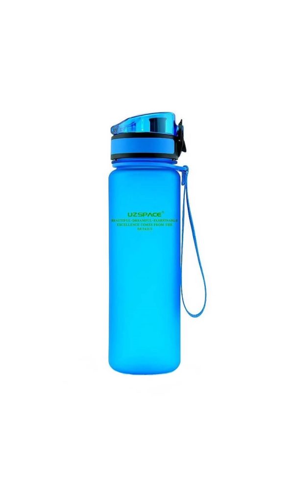 Sticla apa Uzspace Tritan, fara BPA cu capac 650ml albastru