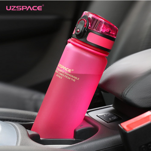 Sticla apa Uzspace Tritan fara BPA cu capac 1000ml roz