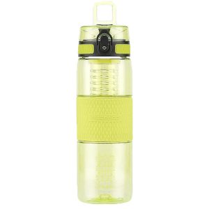 Sticla apa Uzspace Tritan, fara BPA cu capac 700ml verde lamaie