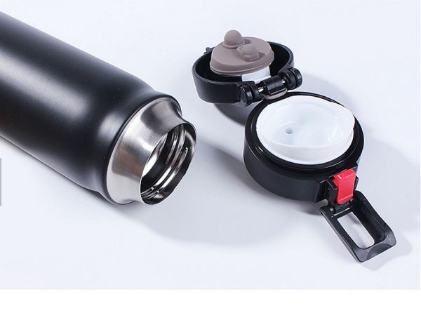 Termos inox cu pereti dubli 1000ml albastru Diller - imagine 2