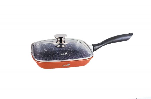 Tigaie grill antiaderenta cu maner 28*28cm bronz