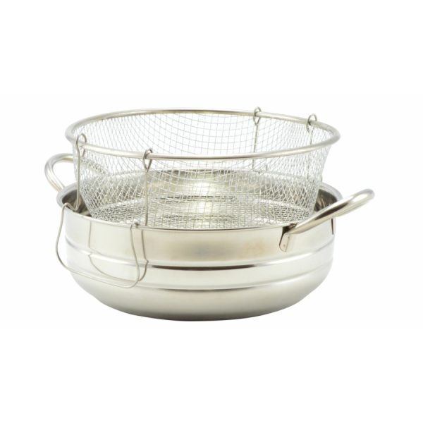 Cratita inox, prajit cartofi, 24cm