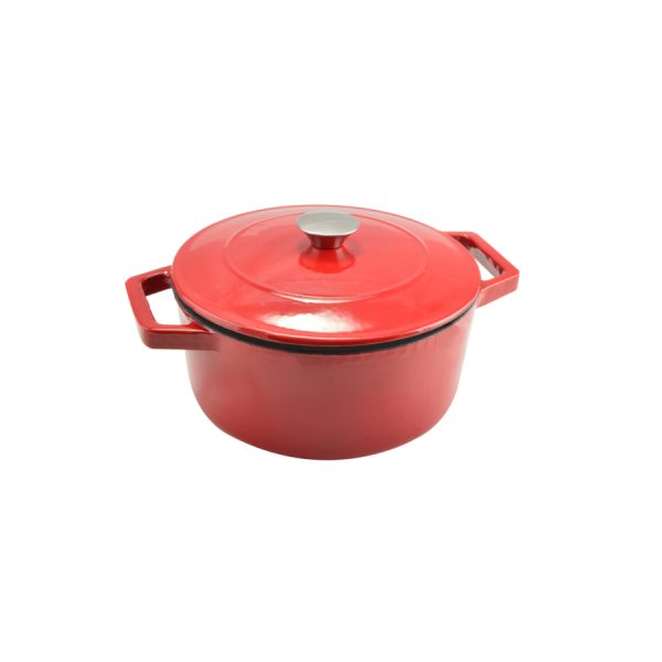 Cratita fonta emailata cu capac 28cm 7litri - imagine 2