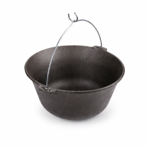 Ceaun din fontă naturală 16 L – pentru foc deschis și aragaz pe gaz