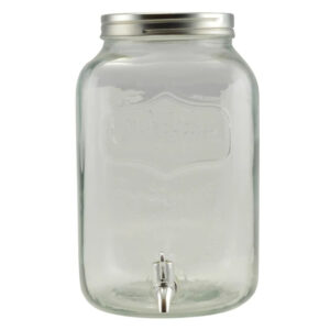 Dozator de băuturi din sticlă cu robinet – 8 litri (cu capac)