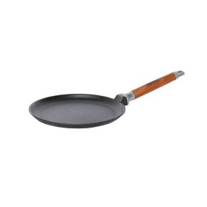 Tigaie fonta pt.clatite maner lemn detasabil 24cm