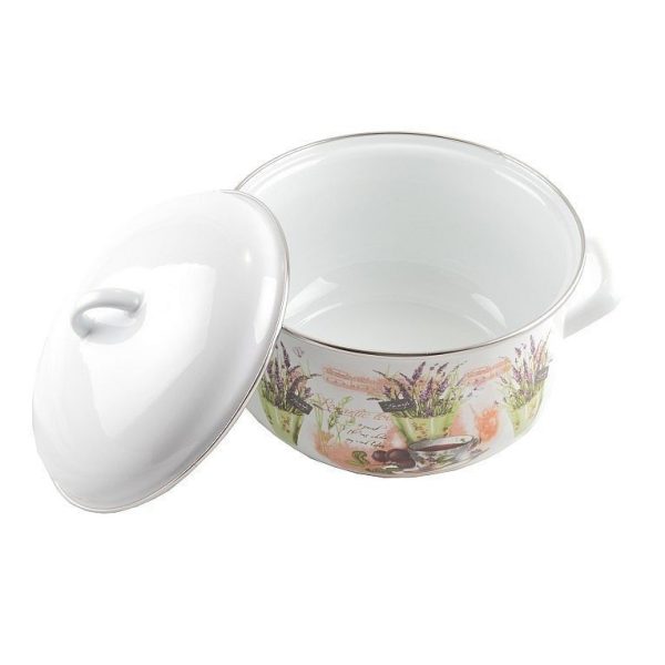 Cratita emailata cu capac 24cm  6lit