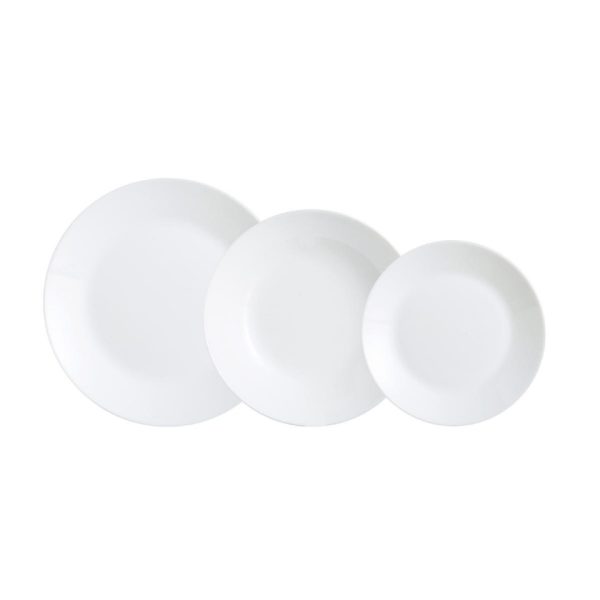 Set serviciu de masa 18 piese Zelie White