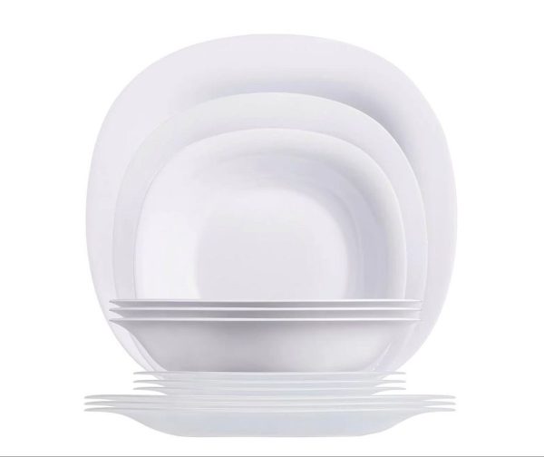 Set serviciu de masa Luminarc Carine 19 piese Alb Resigilat