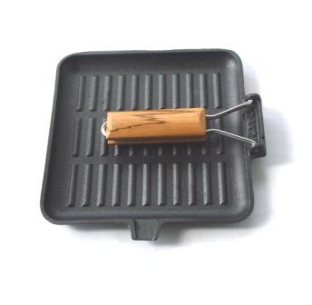 Tigaie grill fonta cu coada 21,5 * 21,5 cm