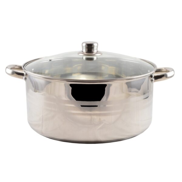 Cratita inox cu capac sticla 10,5lit