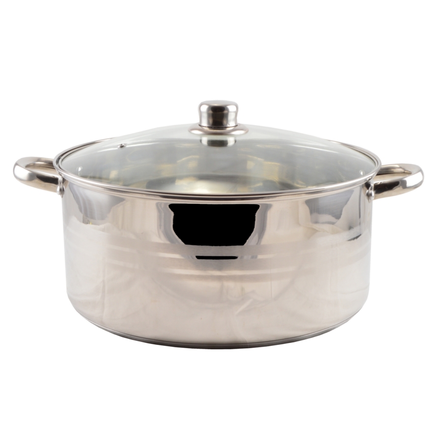 Cratita inox cu capac sticla 10,5lit