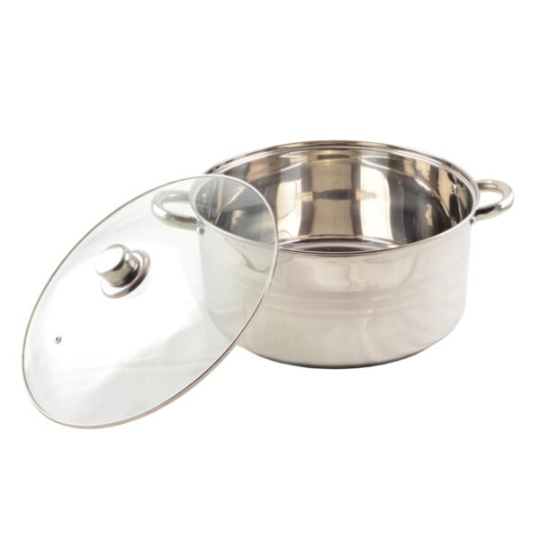 Cratita inox cu capac sticla 10,5lit - imagine 3