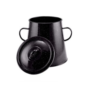 Recipient emailat pentru untură cu capac – 5 litri, negru