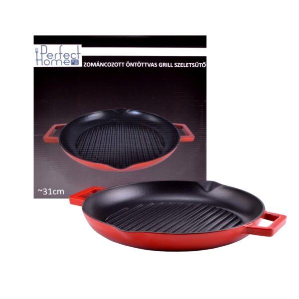 Tigaie grill emailata 31 cm Perfect Home - imagine 2