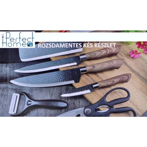 Set de cutite, otel inoxidabil, 6 piese - imagine 4