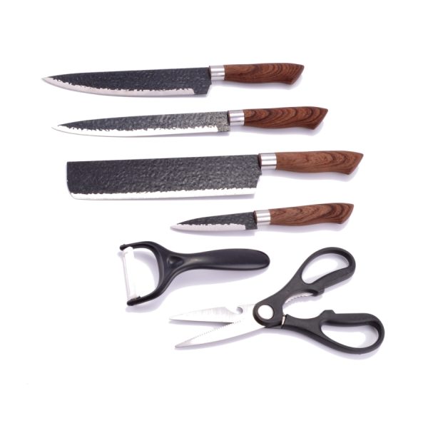 Set de cutite, otel inoxidabil, 6 piese