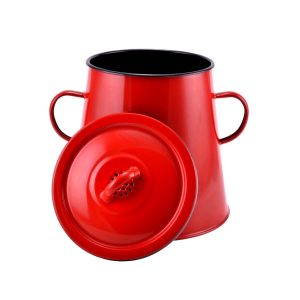 Bidon de untură  din oțel emailat roșie 30 l Resigilat