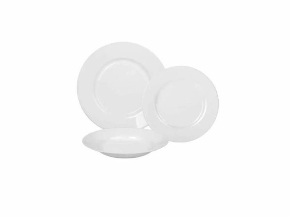 Serviciu de masa Luminarc Plumi 18 piese alb