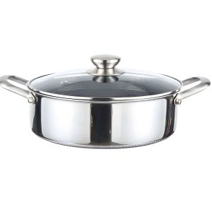 CASEROLĂ JOASA DIN OȚEL INOXIDABIL 28CM