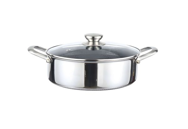 CASEROLĂ JOASA DIN OȚEL INOXIDABIL 28CM