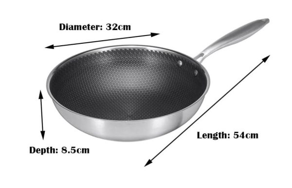 Wok DIN OȚEL INOXIDABIL 28CM - imagine 2