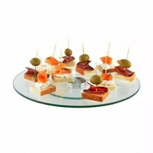 Platou de sticlă rotativ pentru tort, 34 cm