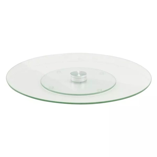 Platou de sticlă rotativ pentru tort, 34 cm - imagine 2
