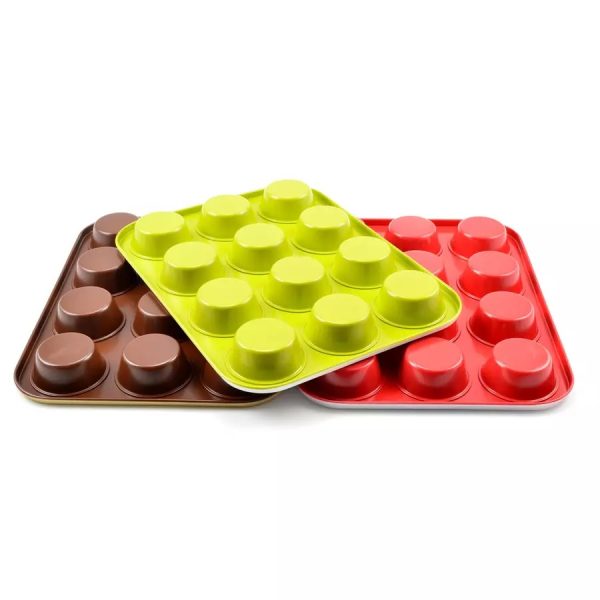 Tavă pentru brioșe cu strat ceramic, 12 bucăți - imagine 3