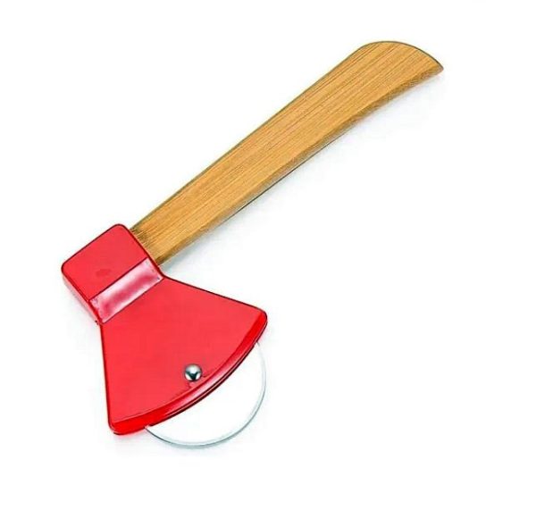 Cutter pentru pizza cu lamă metalică și mâner din lemn, 18 cm