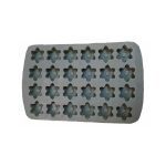 Mini formă pentru fulgi de zăpadă, din silicon, 32×20,5cm, 24buc