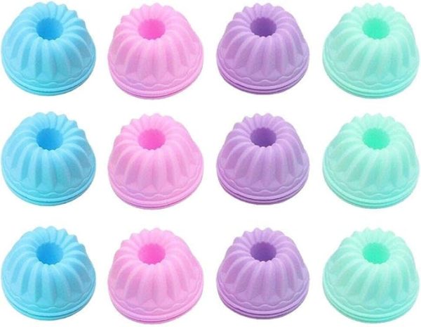 Set Forme de Copt din Silicon mini briose cu tub canelat 12buc - imagine 2