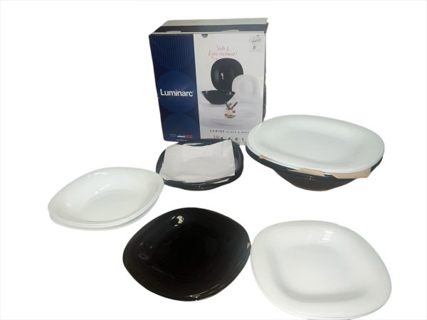 Set serviciu de masa Luminarc Carine, 19 piese, lipsă 2 buc, una ciobită