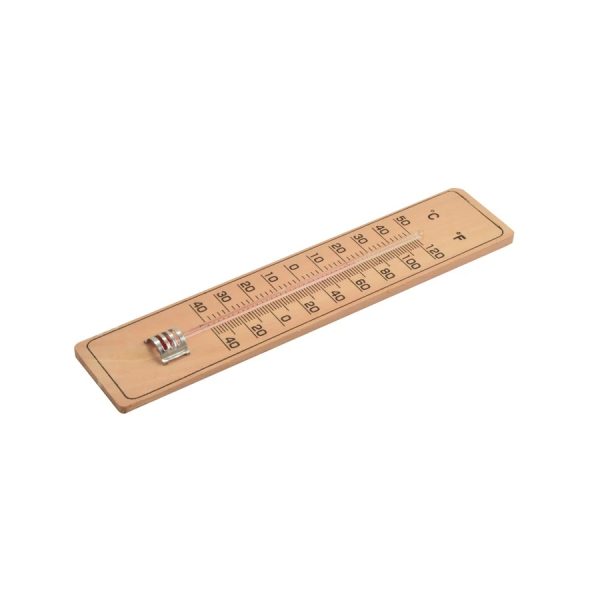 Termometru din lemn 26 cm, cu cârlig practic