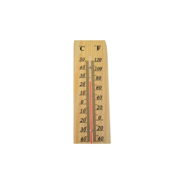 Termometru din lemn 22 cm, cu cârlig practic