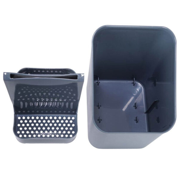 Suport pentru Tacâmuri și Ustensile de Bucătărie - Culoare Gri inchis - imagine 5