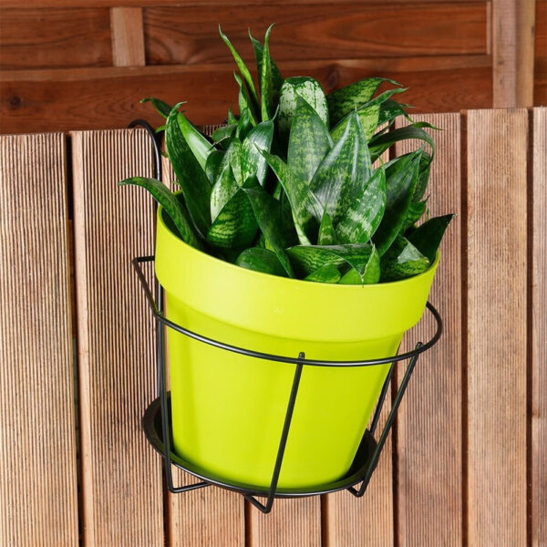 Suport Metalic pentru Ghivece de Balcon - Negru 29×22×24 cm - imagine 4