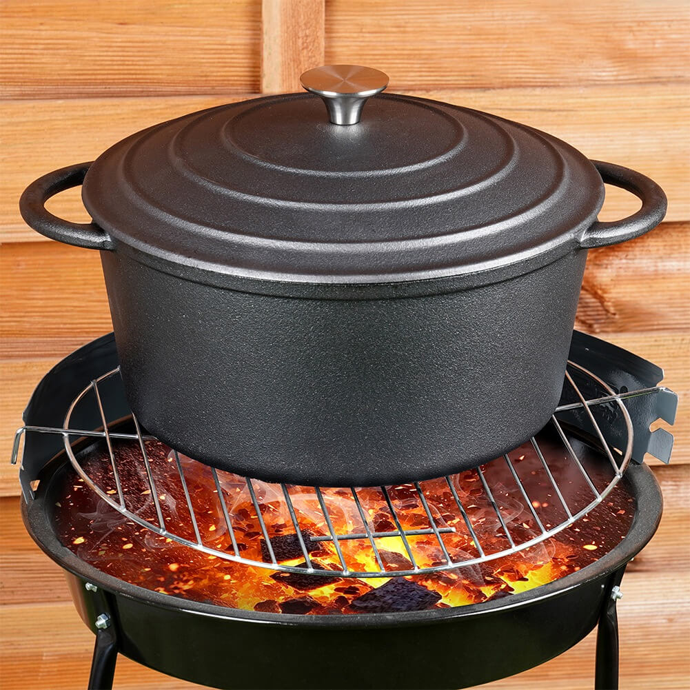 Cratita fonta cu capac 26cm, 5lit