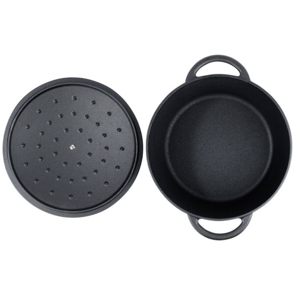 Cratita fonta cu capac 26cm, 5lit - imagine 5