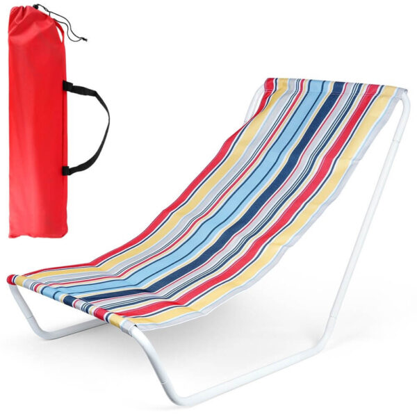 Scaun pliabil de plaja 86 x 51.5 x 60cm multicolor