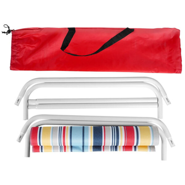 Scaun pliabil de plaja 86 x 51.5 x 60cm multicolor - imagine 3