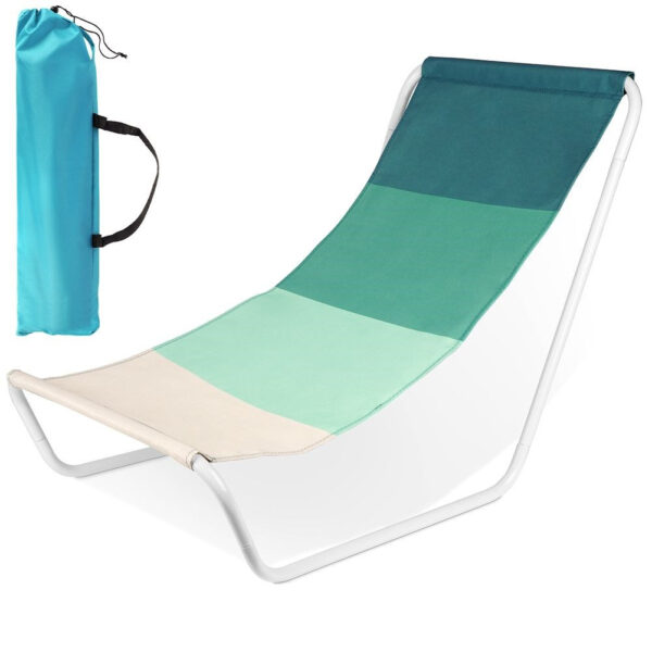 Scaun pliabil de plaja 86 x 51.5 x 60cm verde