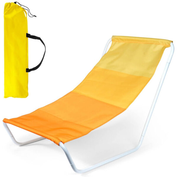 Scaun pliabil de plaja 86 x 51.5 x 60cm galben